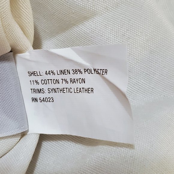 Gently Used Old Navy Clutch Purse, Linen and Faux Leather w/ Magnetic Closure - Picture 12 of 16